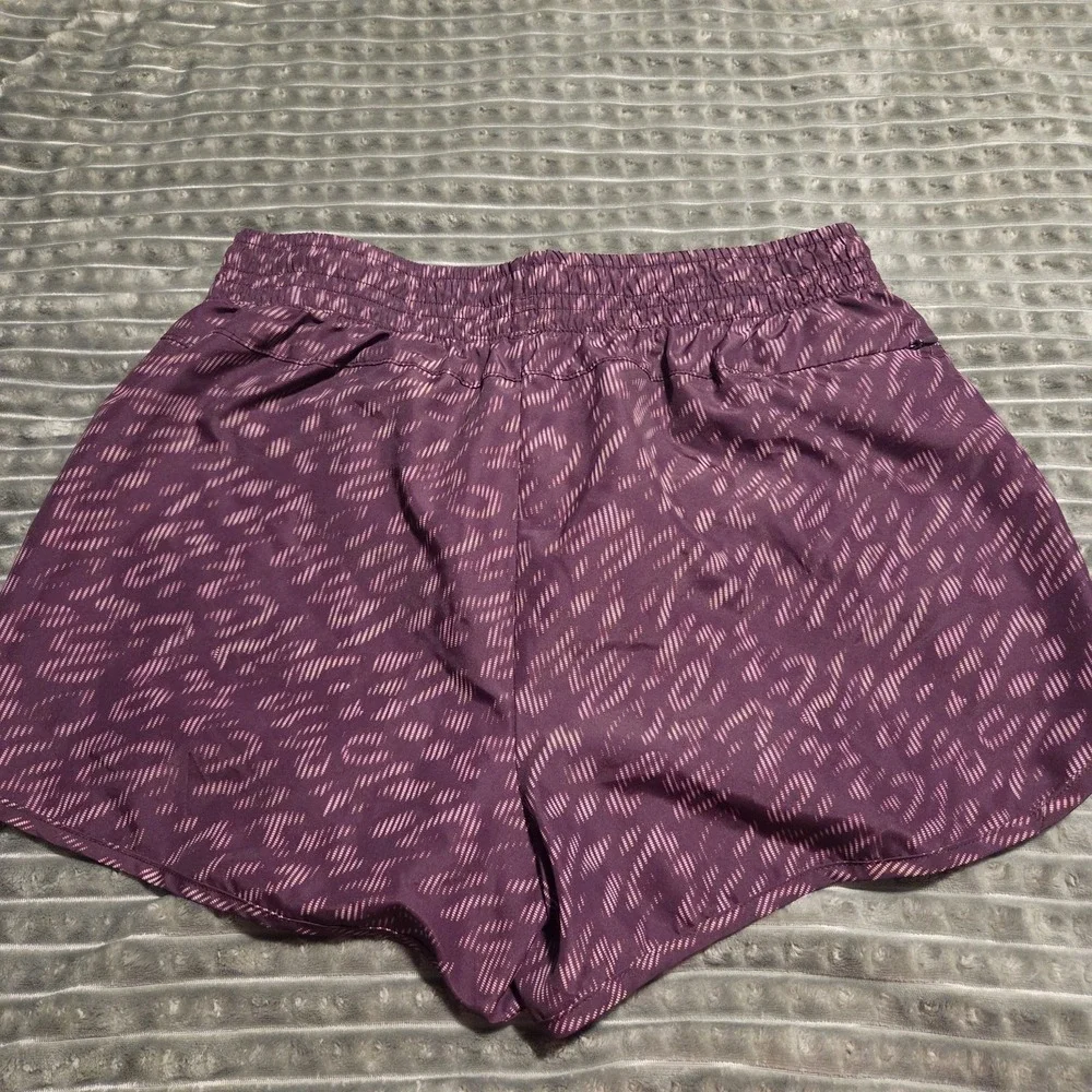 Athletic Works Womens Core Running Shorts Rio Plum Purple Geometric Liner Size M